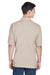Harriton M265 Mens Easy Blend Wrinkle Resistant Short Sleeve Polo Shirt Stone Brown Back