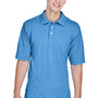 Harriton Mens Easy Blend Wrinkle Resistant Short Sleeve Polo Shirt - Nautical Blue