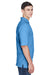 Harriton M265 Mens Easy Blend Wrinkle Resistant Short Sleeve Polo Shirt Nautical Blue Side