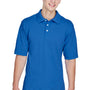 Harriton Mens Easy Blend Wrinkle Resistant Short Sleeve Polo Shirt - True Royal Blue