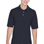 Harriton Mens Easy Blend Wrinkle Resistant Short Sleeve Polo Shirt - Navy Blue