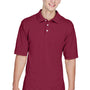 Harriton Mens Easy Blend Wrinkle Resistant Short Sleeve Polo Shirt - Wine