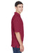 Harriton M265 Mens Easy Blend Wrinkle Resistant Short Sleeve Polo Shirt Wine Red Side