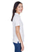 Harriton M265W Womens Easy Blend Wrinkle Resistant Short Sleeve Polo Shirt White Side