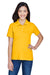 Harriton M265W Womens Easy Blend Wrinkle Resistant Short Sleeve Polo Shirt Sunray Yellow Front
