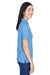 Harriton M265W Womens Easy Blend Wrinkle Resistant Short Sleeve Polo Shirt Light College Blue Side