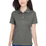 Harriton Womens Easy Blend Wrinkle Resistant Short Sleeve Polo Shirt - Charcoal Grey