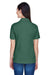 Harriton M265W Womens Easy Blend Wrinkle Resistant Short Sleeve Polo Shirt Hunter Green Back