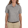 Harriton Womens Easy Blend Wrinkle Resistant Short Sleeve Polo Shirt - Heather Grey