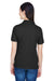 Harriton M265W Womens Easy Blend Wrinkle Resistant Short Sleeve Polo Shirt Black Back