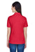 Harriton M265W Womens Easy Blend Wrinkle Resistant Short Sleeve Polo Shirt Red Back
