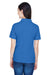 Harriton M265W Womens Easy Blend Wrinkle Resistant Short Sleeve Polo Shirt Royal Blue Back