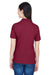 Harriton M265W Womens Easy Blend Wrinkle Resistant Short Sleeve Polo Shirt Wine Red Back