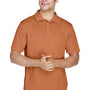 Harriton Mens Polytech Moisture Wicking Short Sleeve Polo Shirt - Texas Orange - Closeout