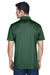 Harriton M315 Mens Polytech Moisture Wicking Short Sleeve Polo Shirt Dark Green Back