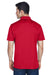 Harriton M315 Mens Polytech Moisture Wicking Short Sleeve Polo Shirt Red Back