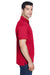 Harriton M315 Mens Polytech Moisture Wicking Short Sleeve Polo Shirt Red Side