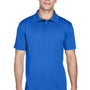 Harriton Mens Polytech Moisture Wicking Short Sleeve Polo Shirt - True Royal Blue