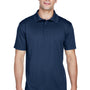 Harriton Mens Polytech Moisture Wicking Short Sleeve Polo Shirt - Navy Blue
