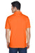 Harriton M315 Mens Polytech Moisture Wicking Short Sleeve Polo Shirt Orange Back