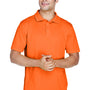 Harriton Mens Polytech Moisture Wicking Short Sleeve Polo Shirt - Team Orange - Closeout