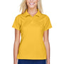 Harriton Womens Polytech Moisture Wicking Short Sleeve Polo Shirt - Gold