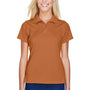Harriton Womens Polytech Moisture Wicking Short Sleeve Polo Shirt - Texas Orange - Closeout