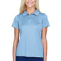 Harriton Womens Polytech Moisture Wicking Short Sleeve Polo Shirt - Light Blue
