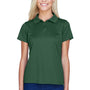 Harriton Womens Polytech Moisture Wicking Short Sleeve Polo Shirt - Dark Green - Closeout
