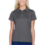 Harriton Womens Polytech Moisture Wicking Short Sleeve Polo Shirt - Charcoal Grey