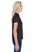 Harriton M315W Womens Polytech Moisture Wicking Short Sleeve Polo Shirt Black Side