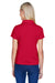 Harriton M315W Womens Polytech Moisture Wicking Short Sleeve Polo Shirt Red Back