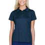 Harriton Womens Polytech Moisture Wicking Short Sleeve Polo Shirt - Navy Blue