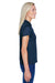 Harriton M315W Womens Polytech Moisture Wicking Short Sleeve Polo Shirt Navy Blue Side