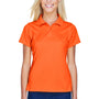 Harriton Womens Polytech Moisture Wicking Short Sleeve Polo Shirt - Team Orange - Closeout