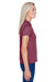Harriton M315W Womens Polytech Moisture Wicking Short Sleeve Polo Shirt Maroon Side
