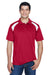 Harriton M318 Mens Polytech Moisture Wicking Short Sleeve Polo Shirt Red Front