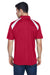 Harriton M318 Mens Polytech Moisture Wicking Short Sleeve Polo Shirt Red Back