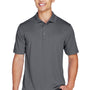 Harriton Mens Advantage Moisture Wicking Short Sleeve Polo Shirt - Dark Charcoal Grey