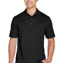 Harriton Mens Advantage Moisture Wicking Short Sleeve Polo Shirt - Black