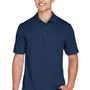 Harriton Mens Advantage Moisture Wicking Short Sleeve Polo Shirt - Dark Navy Blue