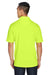 Harriton M345 Mens Advantage Moisture Wicking Short Sleeve Polo Shirt Safety Yellow Back