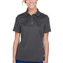 Harriton Womens Advantage Moisture Wicking Short Sleeve Polo Shirt - Dark Charcoal Grey