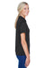 Harriton M345W Womens Advantage Moisture Wicking Short Sleeve Polo Shirt Black Side