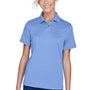 Harriton Womens Advantage Moisture Wicking Short Sleeve Polo Shirt - Industry Blue