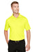Harriton M348 Mens Advantage Performance Moisture Wicking Short Sleeve Polo Shirt Safety Yellow Front