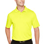 Harriton Mens Advantage Performance Moisture Wicking Short Sleeve Polo Shirt - Safety Yellow