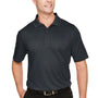 Harriton Mens Advantage Performance Moisture Wicking Short Sleeve Polo Shirt - Dark Charcoal Grey