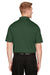 Harriton M348 Mens Advantage Performance Moisture Wicking Short Sleeve Polo Shirt Dark Green Back