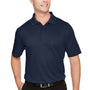 Harriton Mens Advantage Performance Moisture Wicking Short Sleeve Polo Shirt - Dark Navy Blue